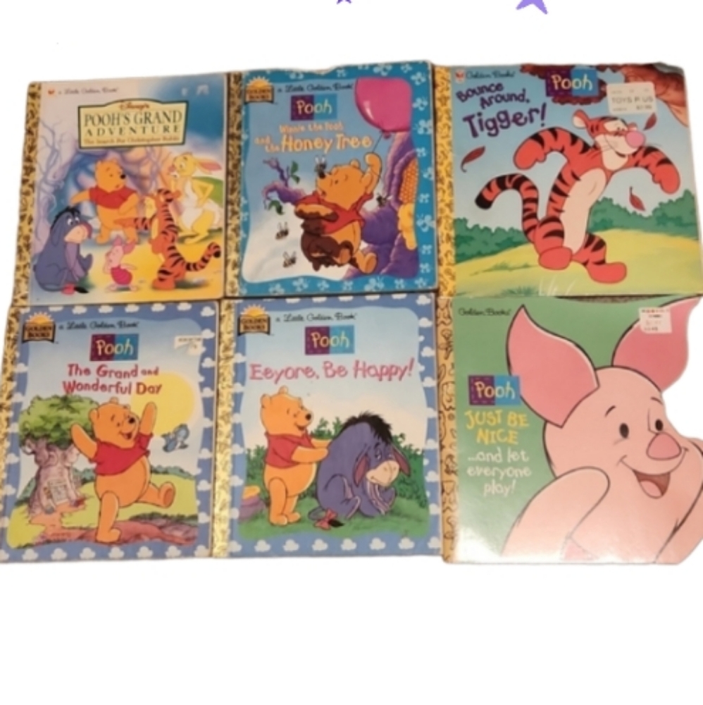 Lot of 7 Winnie the pooh golden books. 90s vintage. U.s.a. see all pics